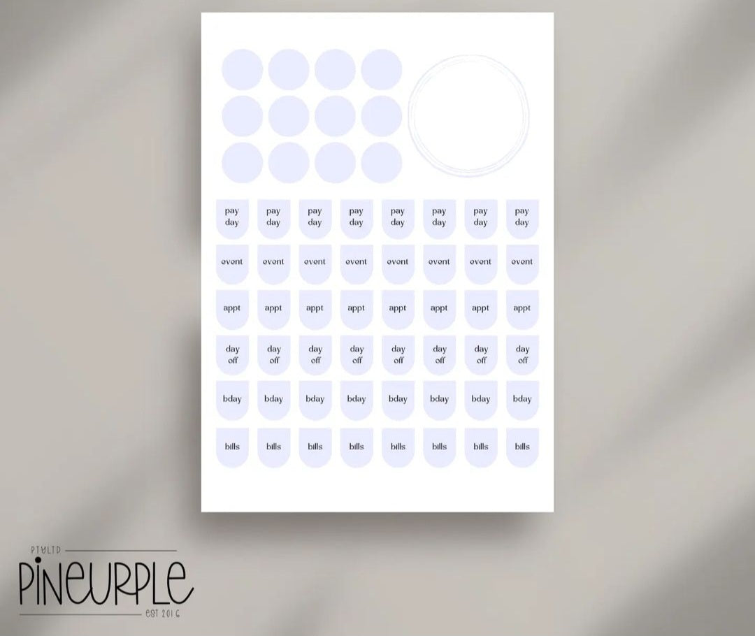 Journal Sticker sheets