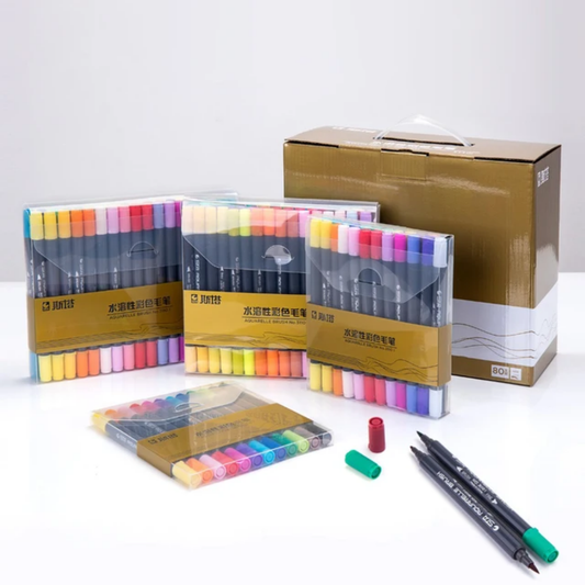 80pc STA Dual tipped Brush Markers