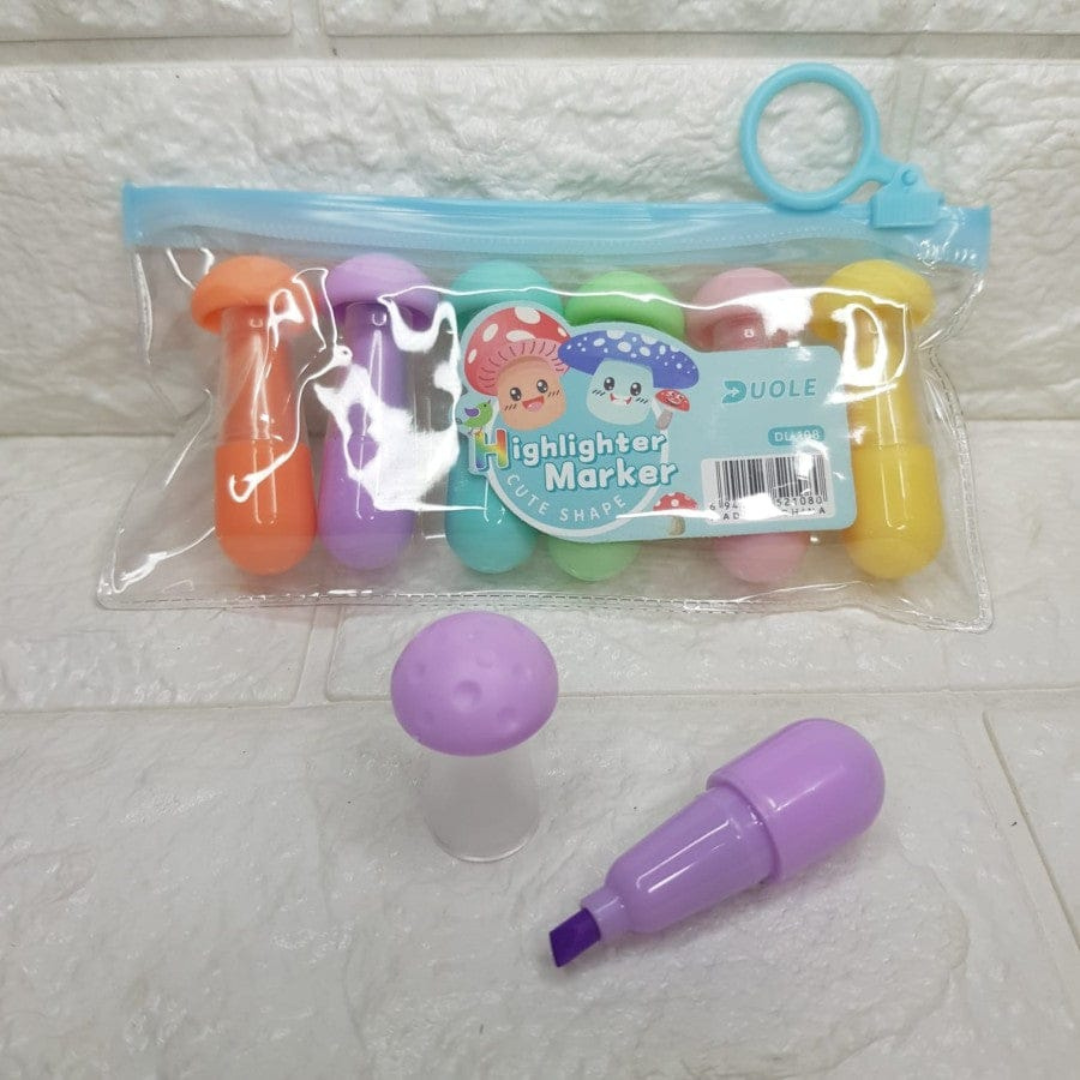 6pc Mini Mushroom Highlighters