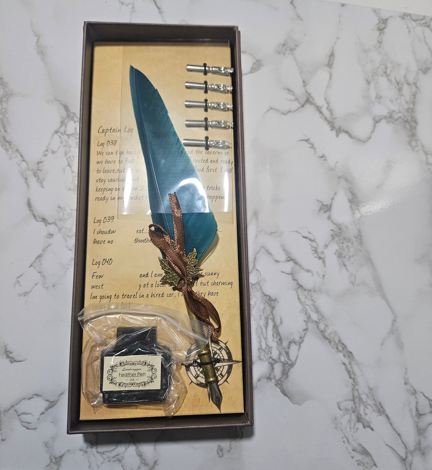 Feather Dip Pen Set