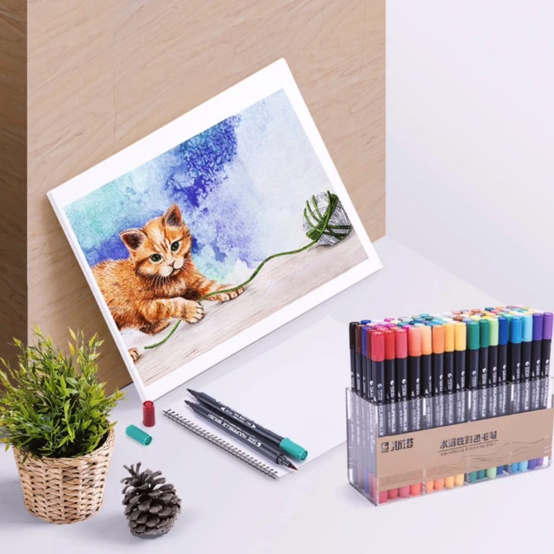 80pc STA Dual tipped Brush Markers