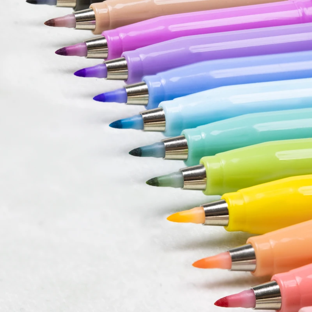 24pc Calligraphy Brush Pens- Colour