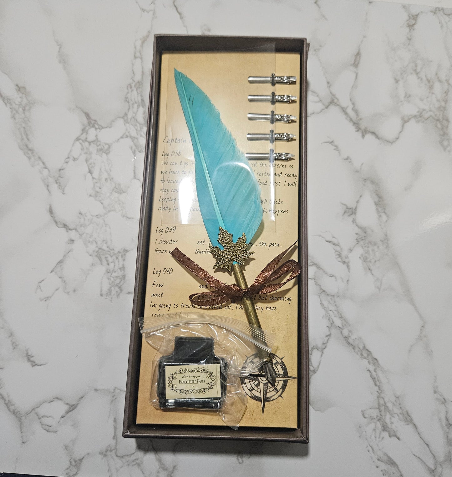 Feather Dip Pen Set