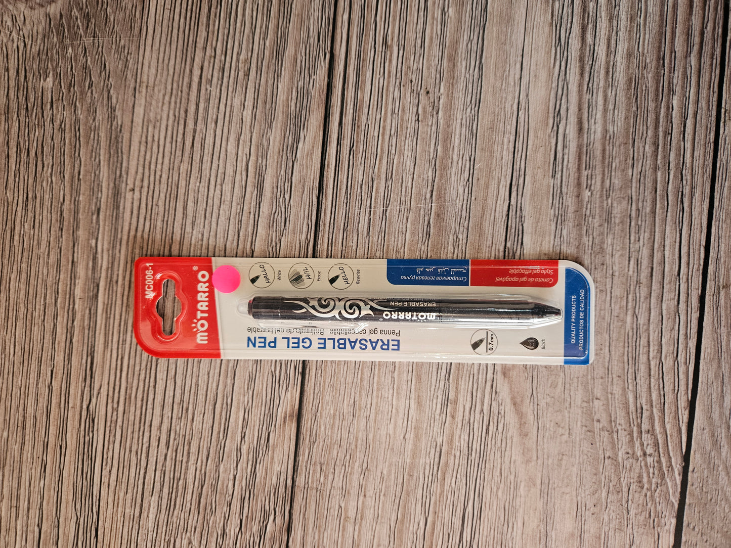 Motarro Erasable Black Ink Pen