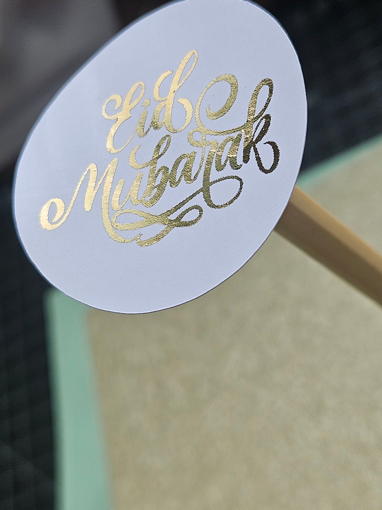 Foiled Eid Mubarak Stickers- 4.5cm