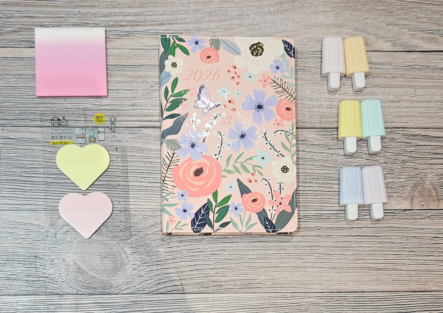 2026 Leather A5 Floral Diary