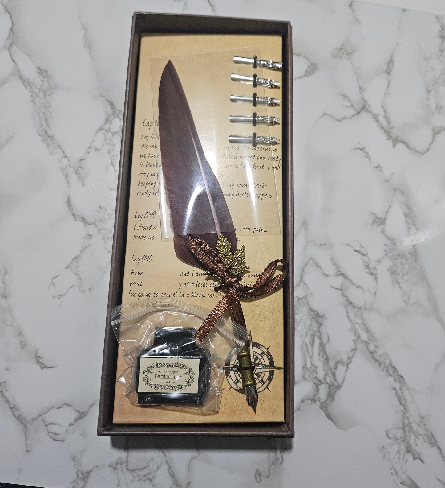 Feather Dip Pen Set