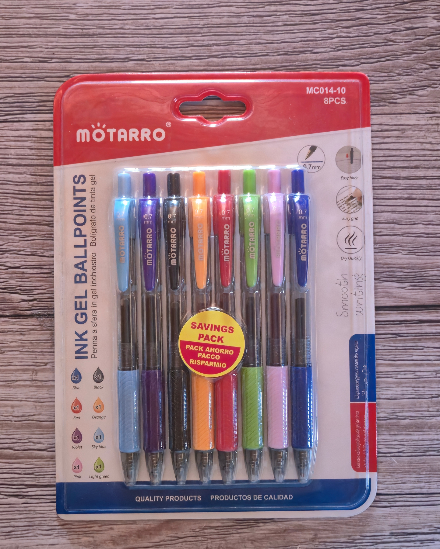 8pc Colour Gel Pens