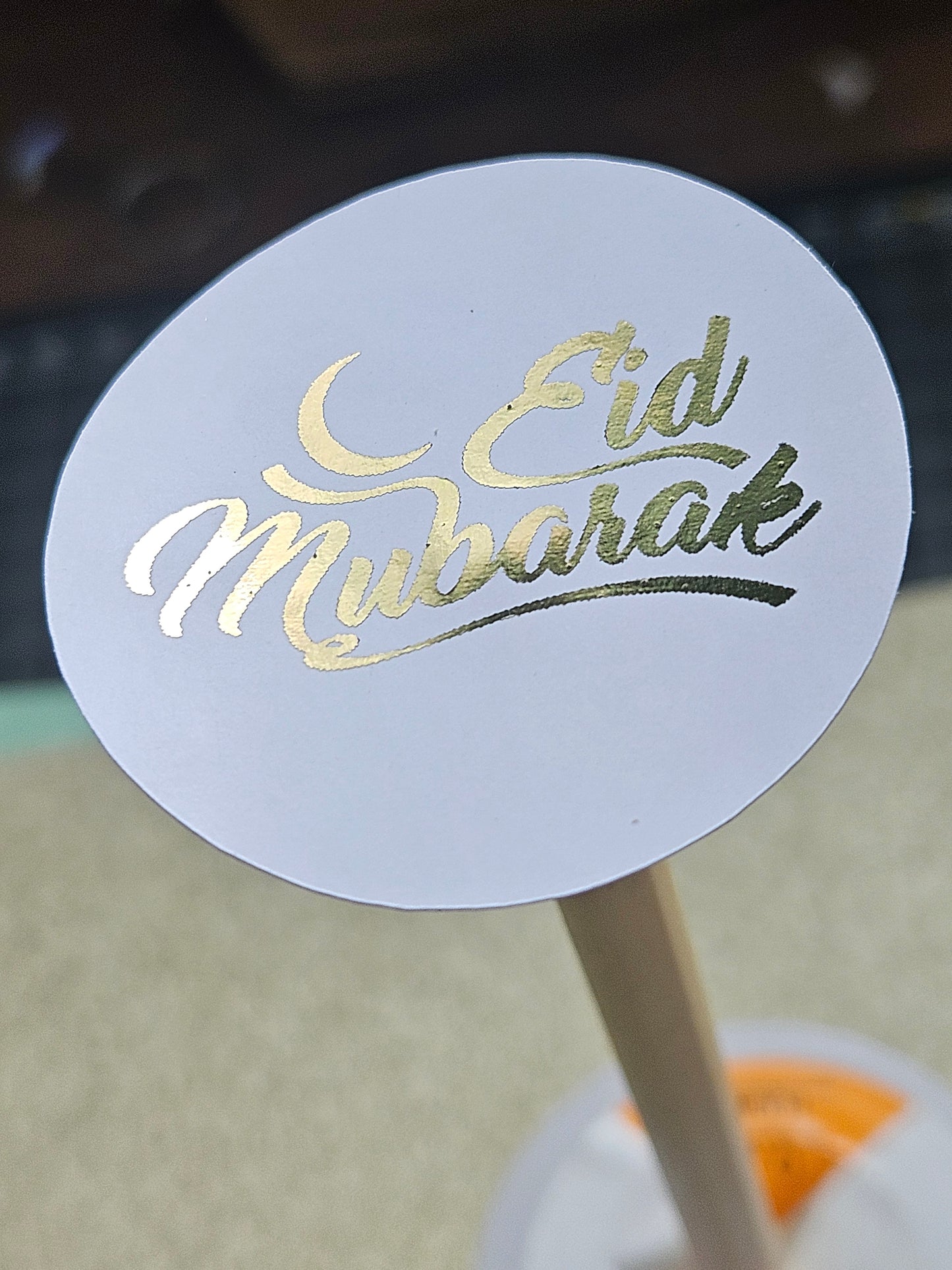 Foiled Eid Mubarak Stickers- 4.5cm