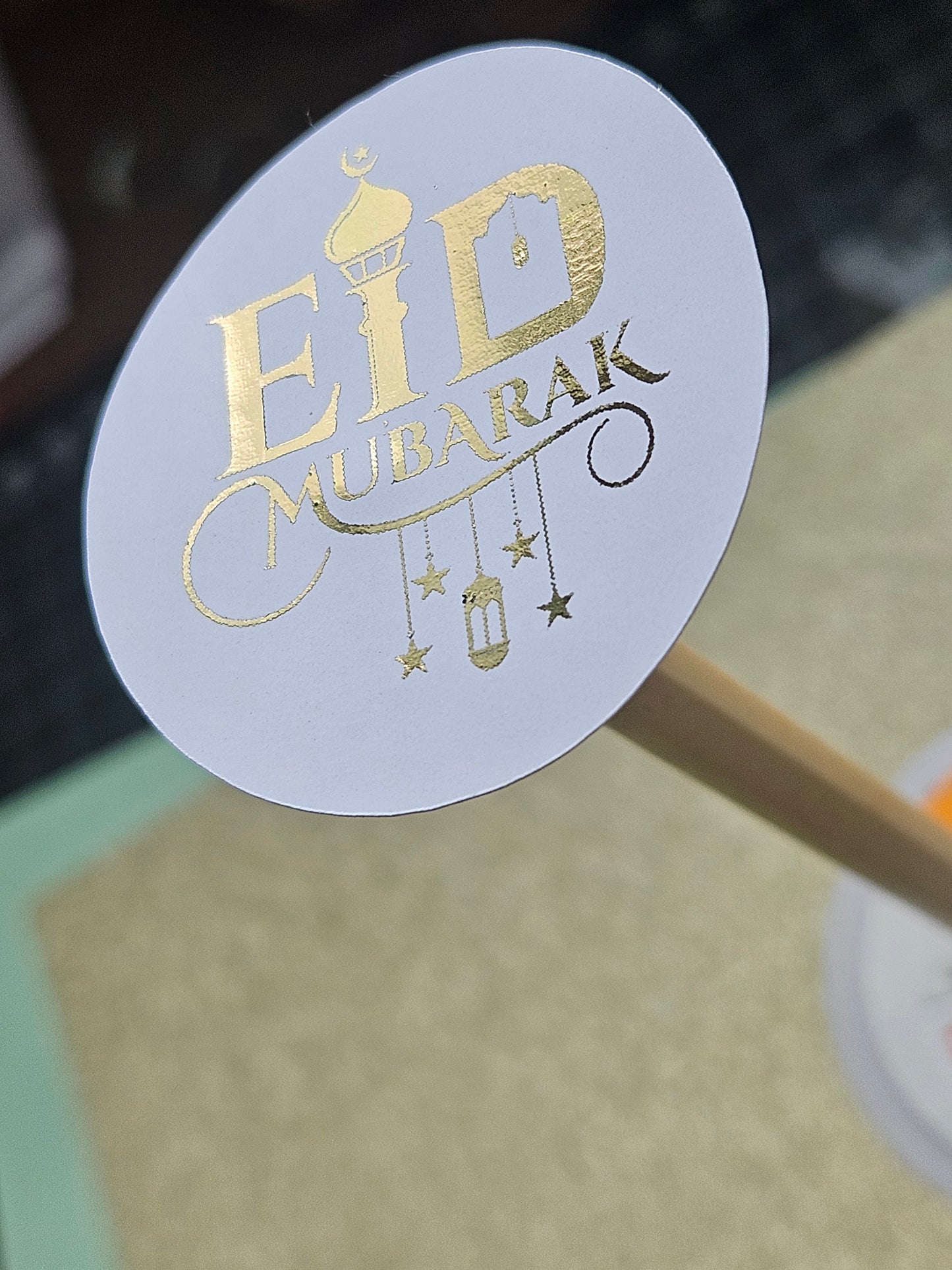 Foiled Eid Mubarak Stickers- 4.5cm