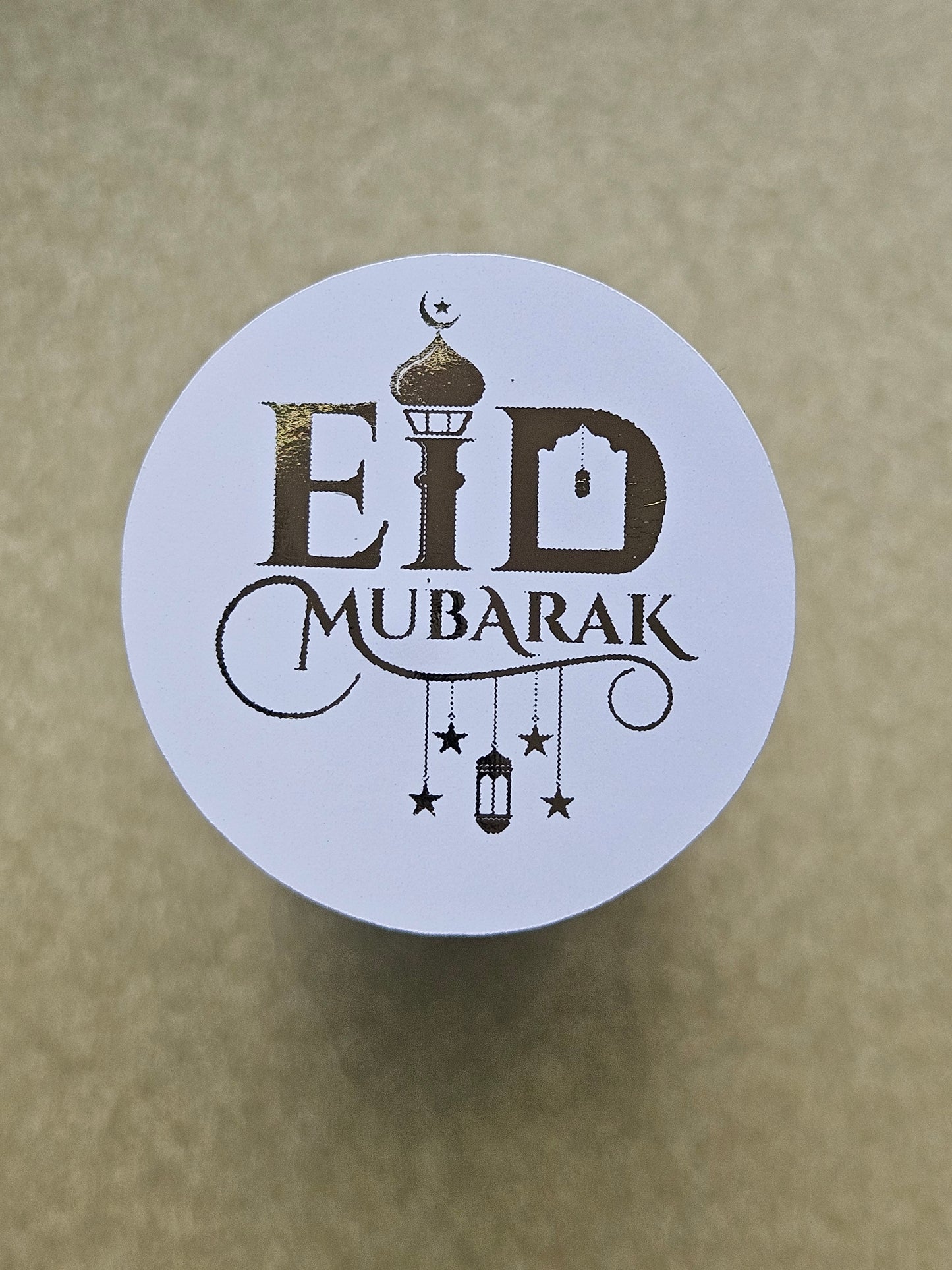 Foiled Eid Mubarak Stickers- 4.5cm