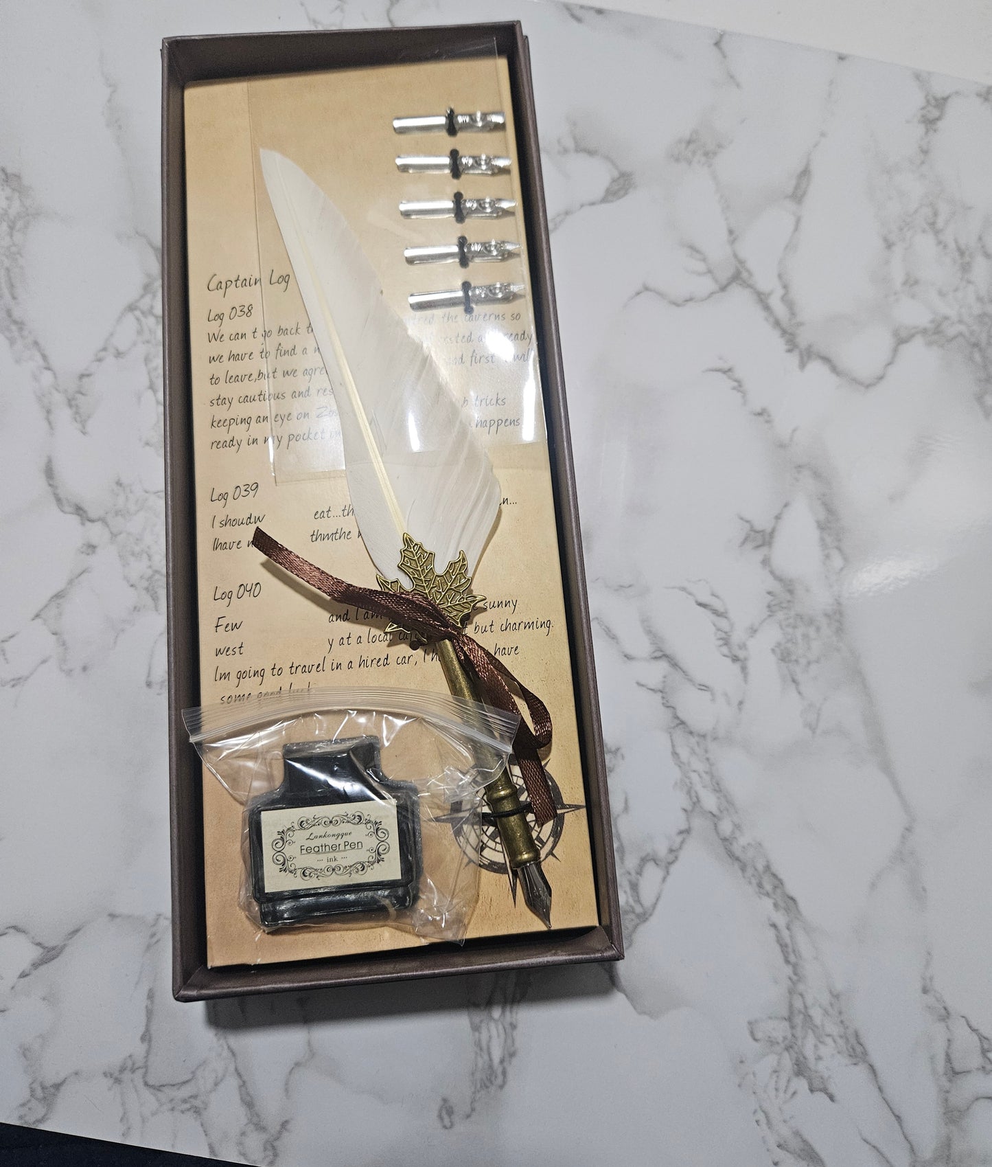Feather Dip Pen Set