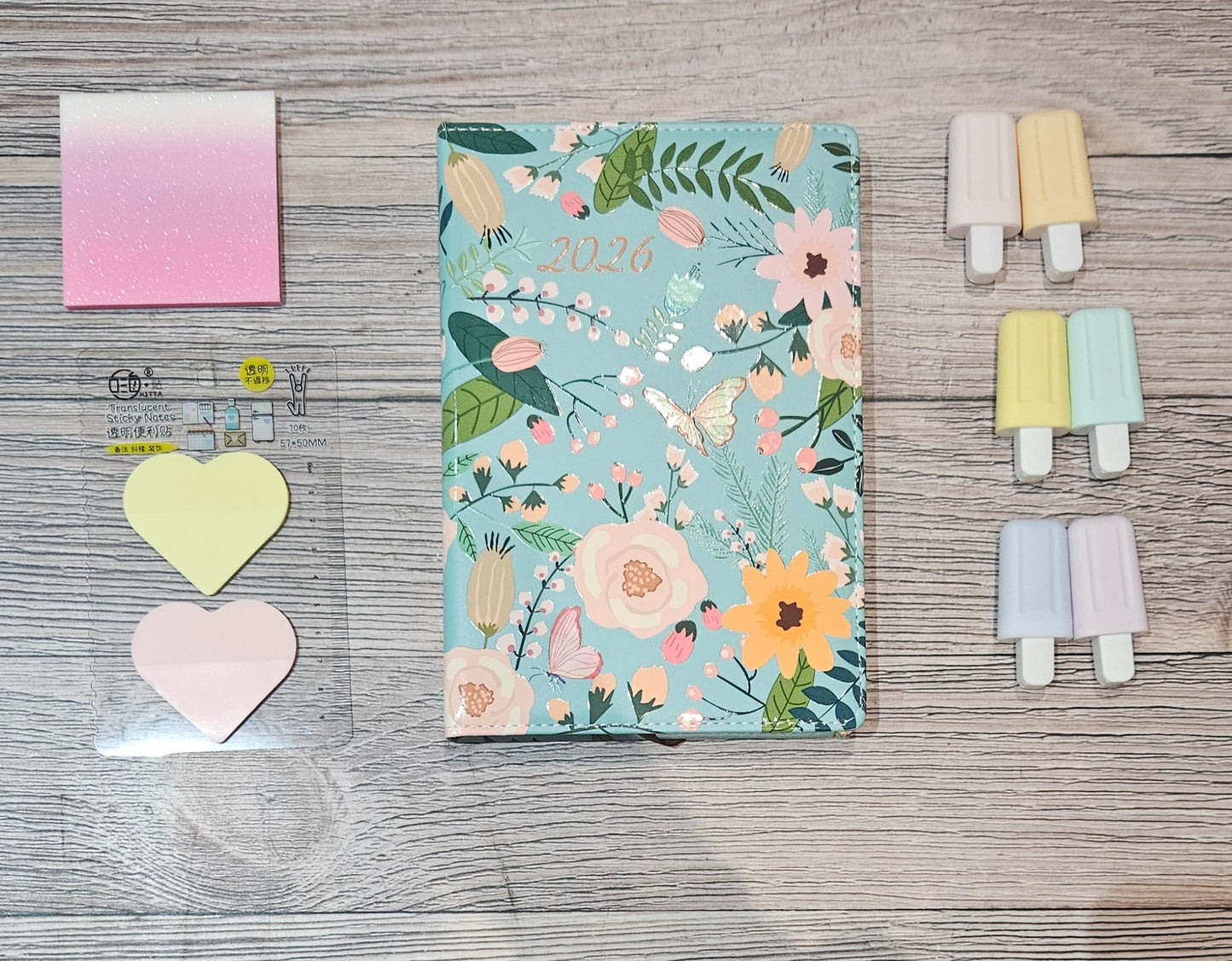 2026 Leather A5 Floral Diary