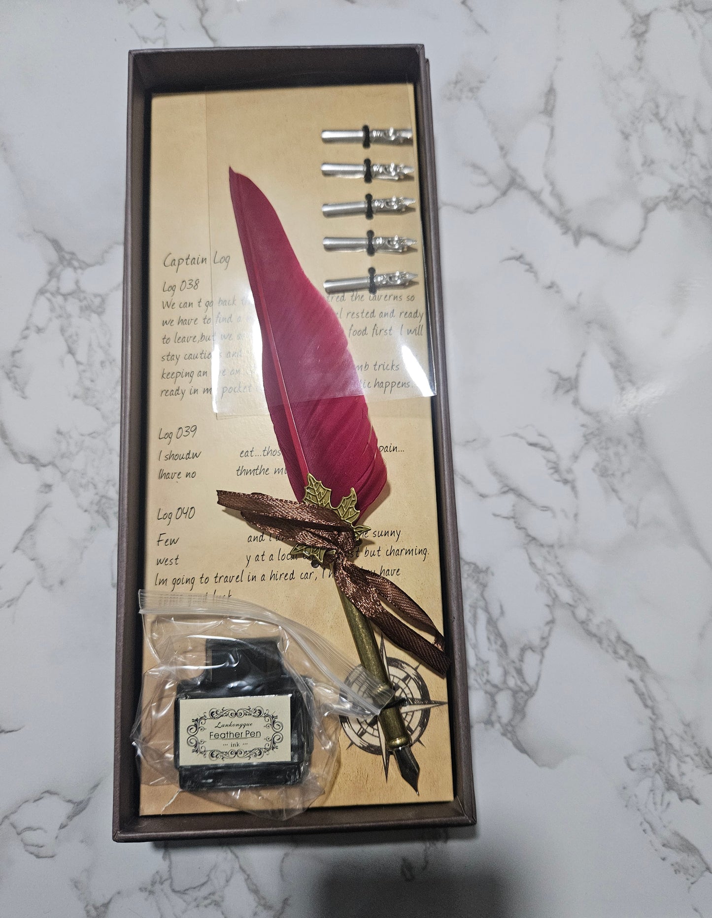 Feather Dip Pen Set