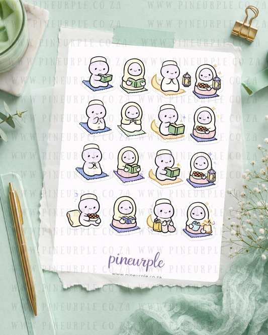 PineBean Sticker Sheet- Little Muslim