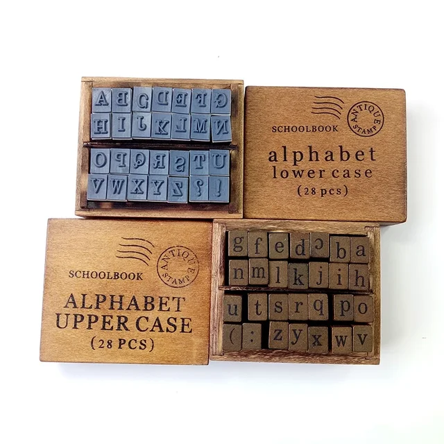 28pc alphabet wooden stamp