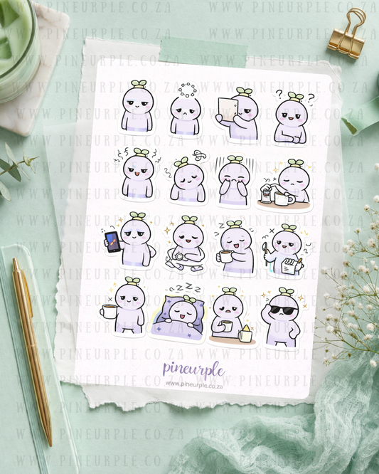 PineBean Sticker Sheet- Mixed Emotions