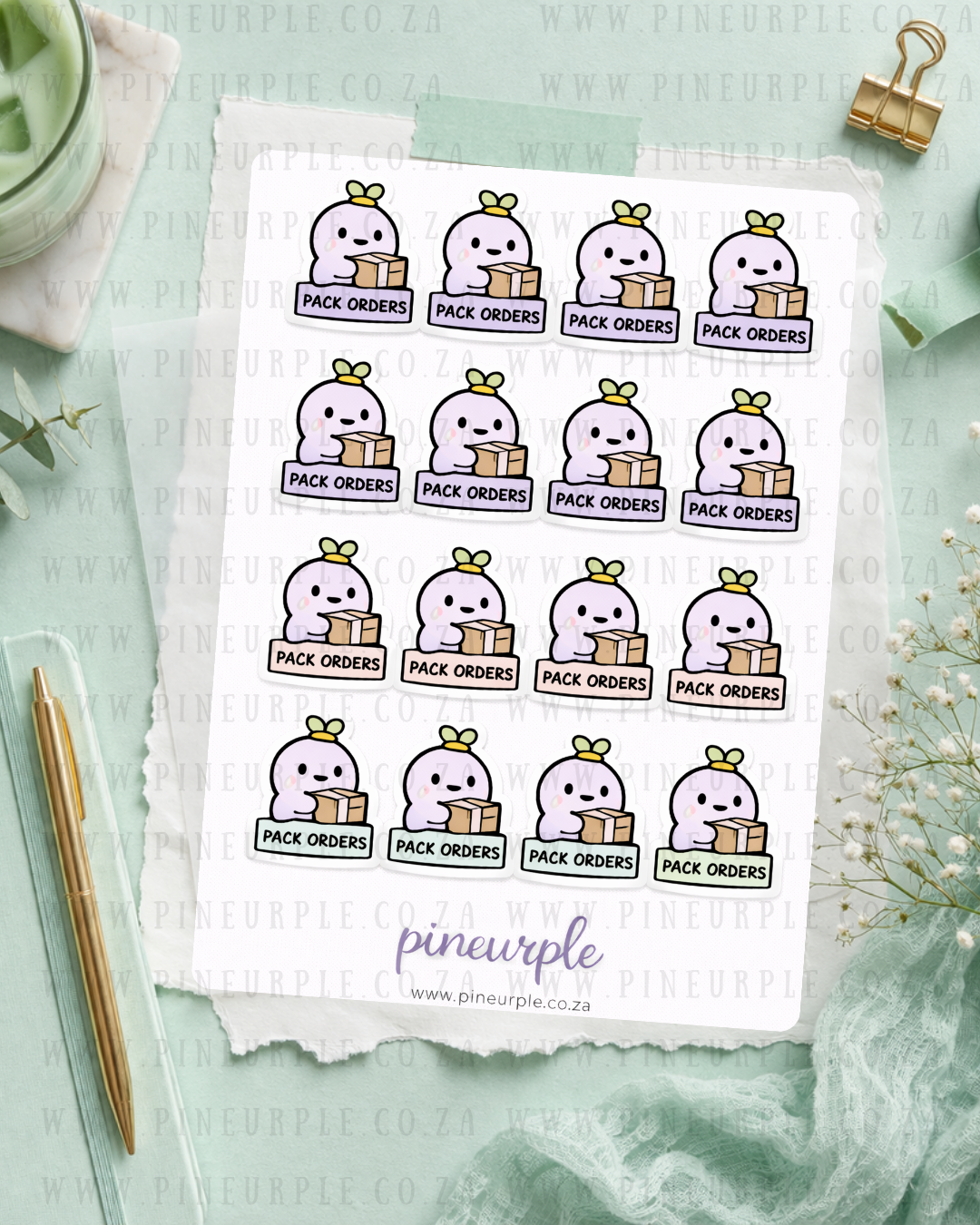 PineBean Sticker Sheet- Pack Orders
