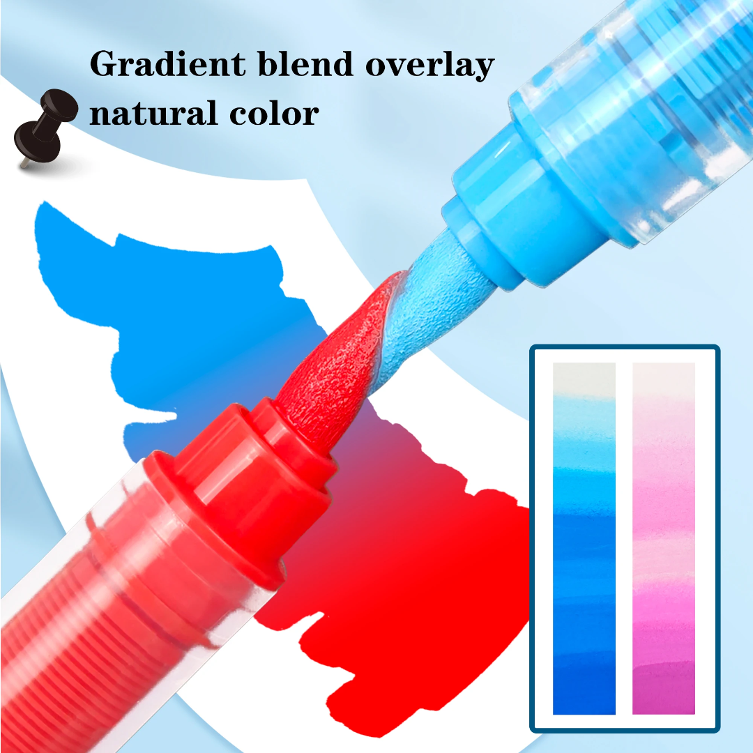 120pc Hdele Acrylic Brush Markers | Blendable Acrylic Paint Pens with Carry Case