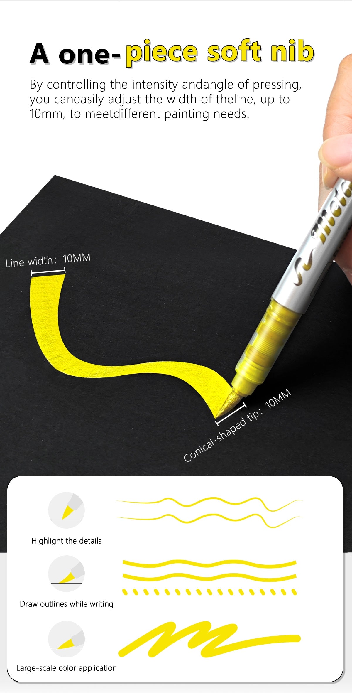 GuangNa Metallic Brush Markers | 12, 24 & 48 Colours