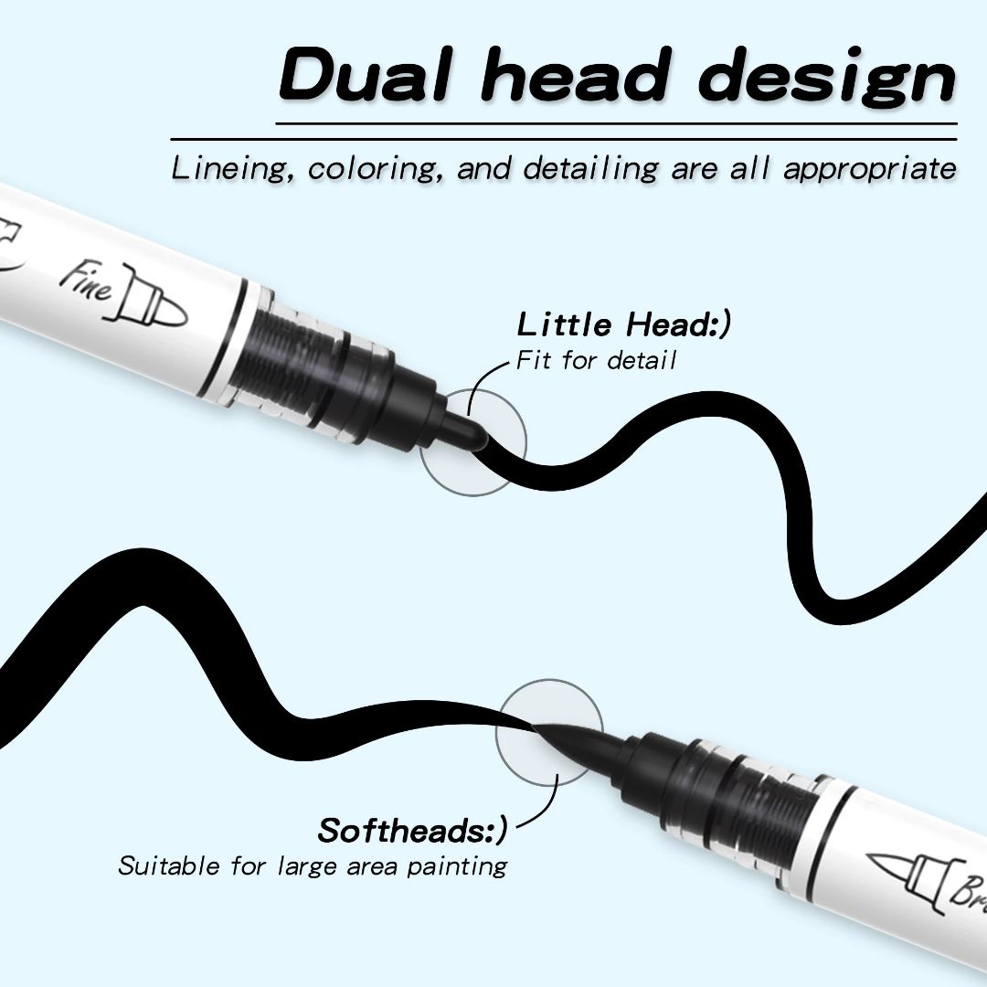 Dual Tipped Acrylic Marker- Single
