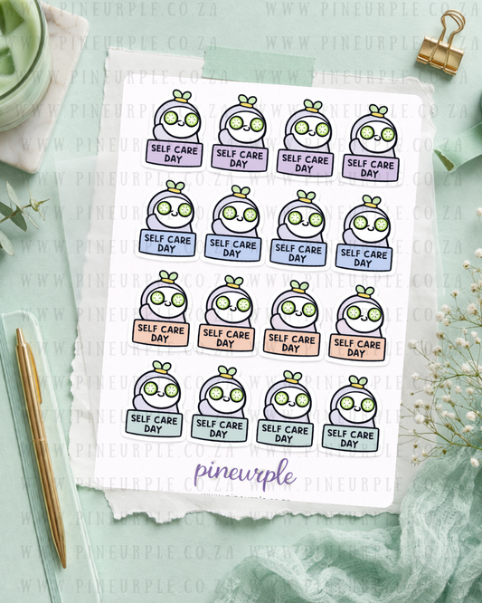 PineBean Sticker Sheet- Self Care Day