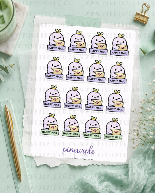 PineBean Sticker Sheet- Happy Mail