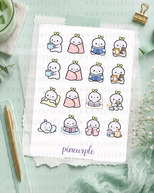 PineBean Sticker Sheet- Cozy Days