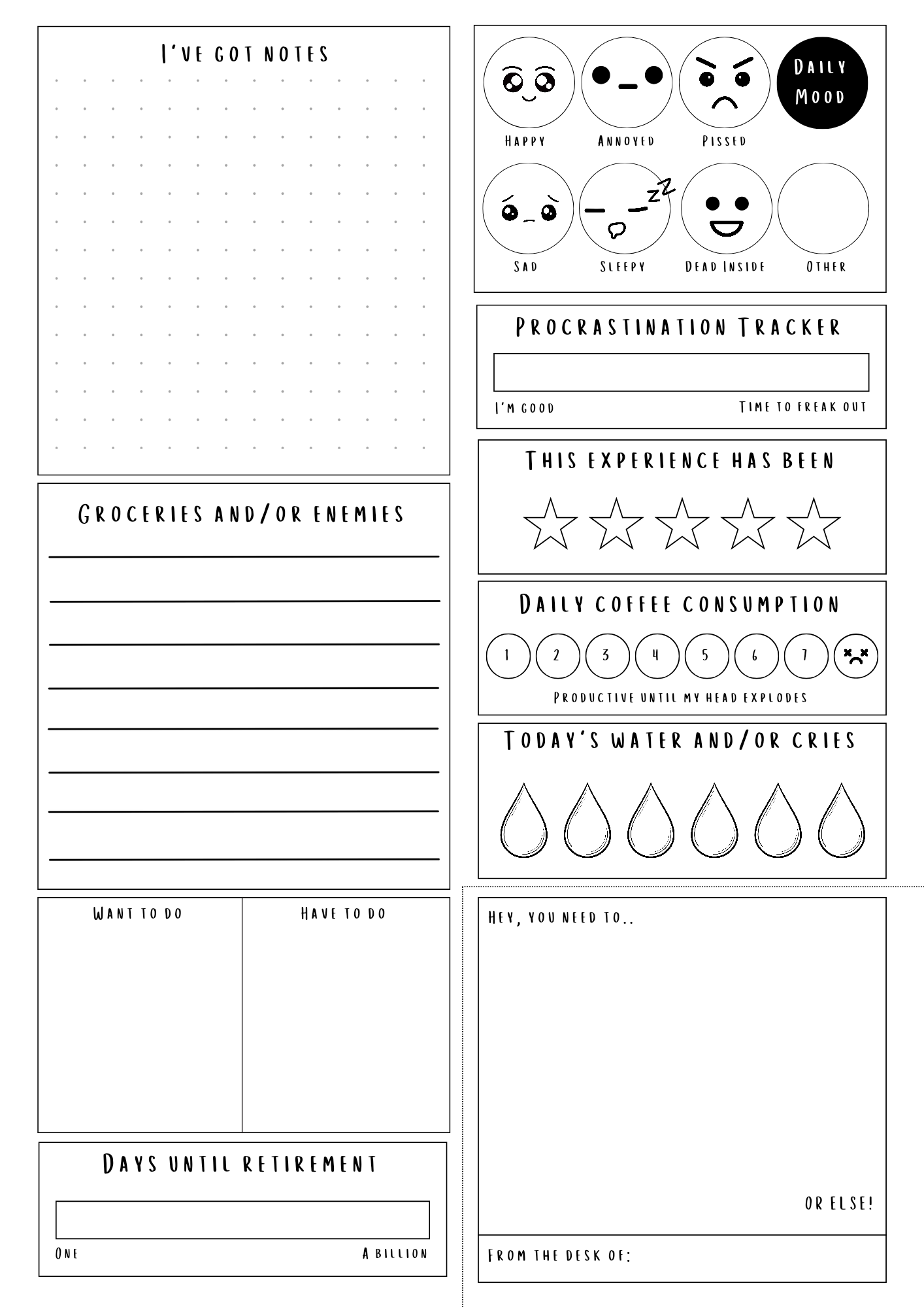 Productivity Sassy Memo Pad