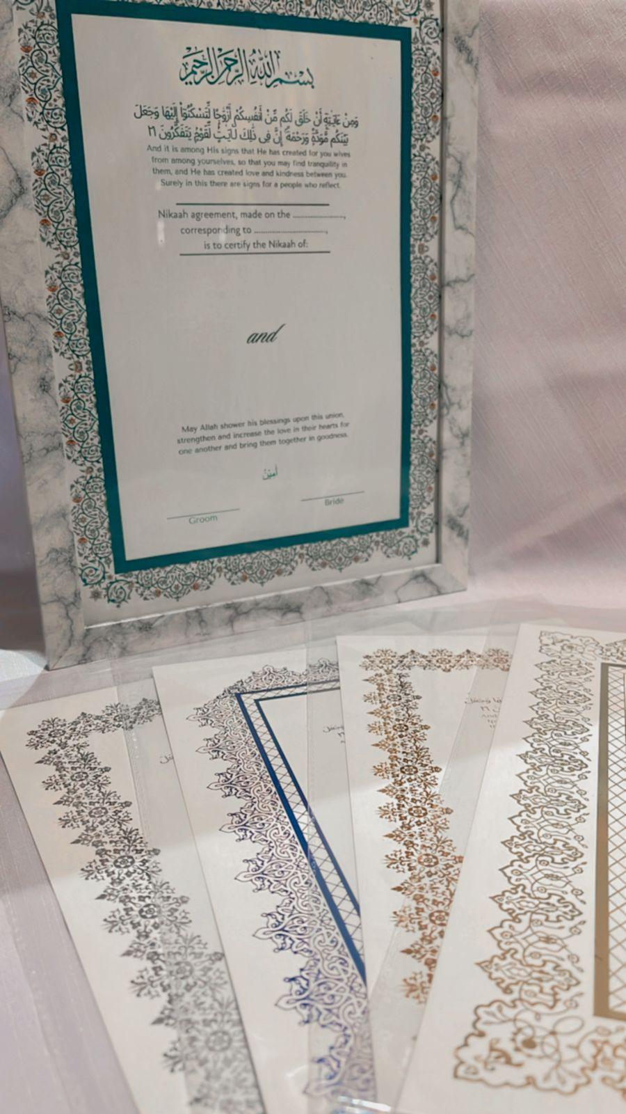 Foiled Nikaah Certificate