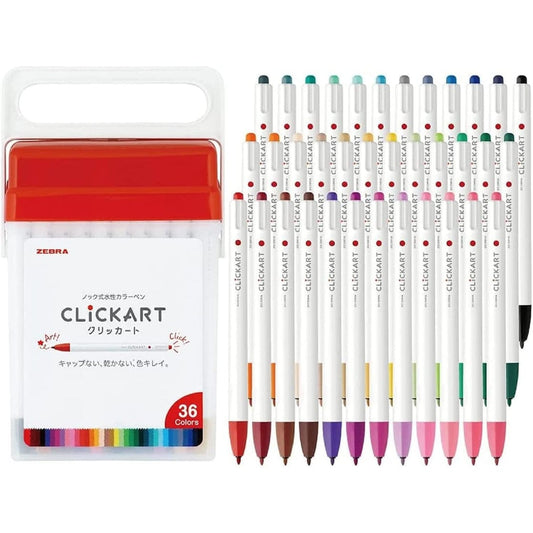 36pc ZEBRA Clickart Markers