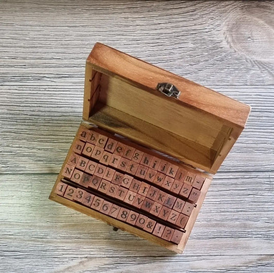 70pc Wooden Stamp Set