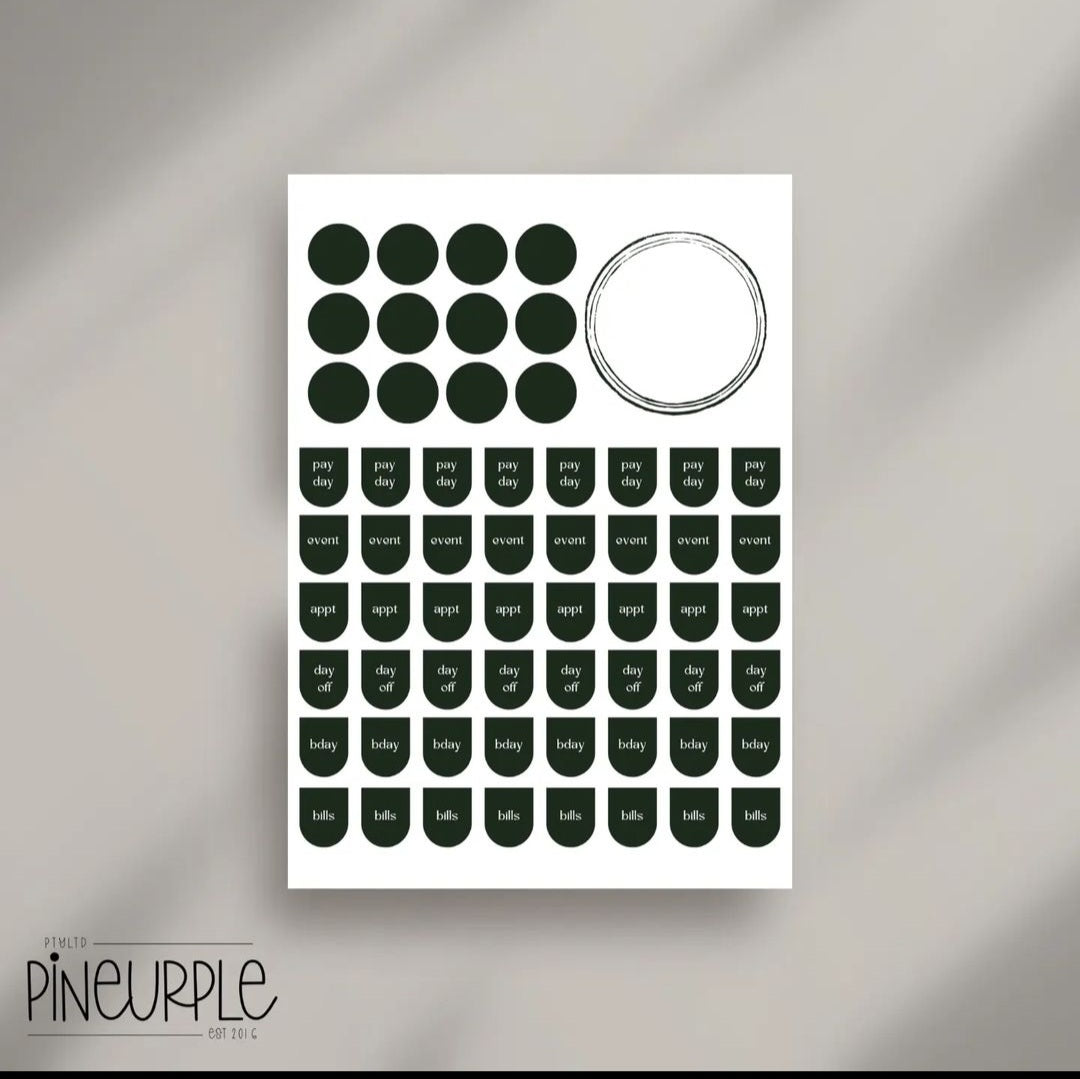 Journal Sticker sheets