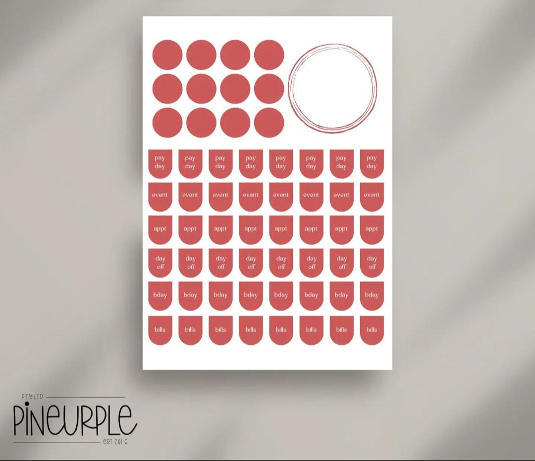Journal Sticker sheets
