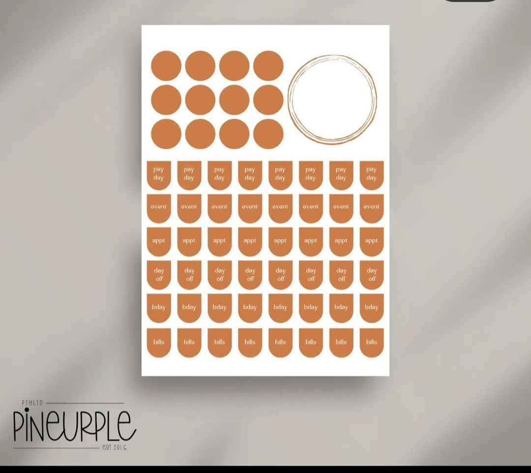 Journal Sticker sheets