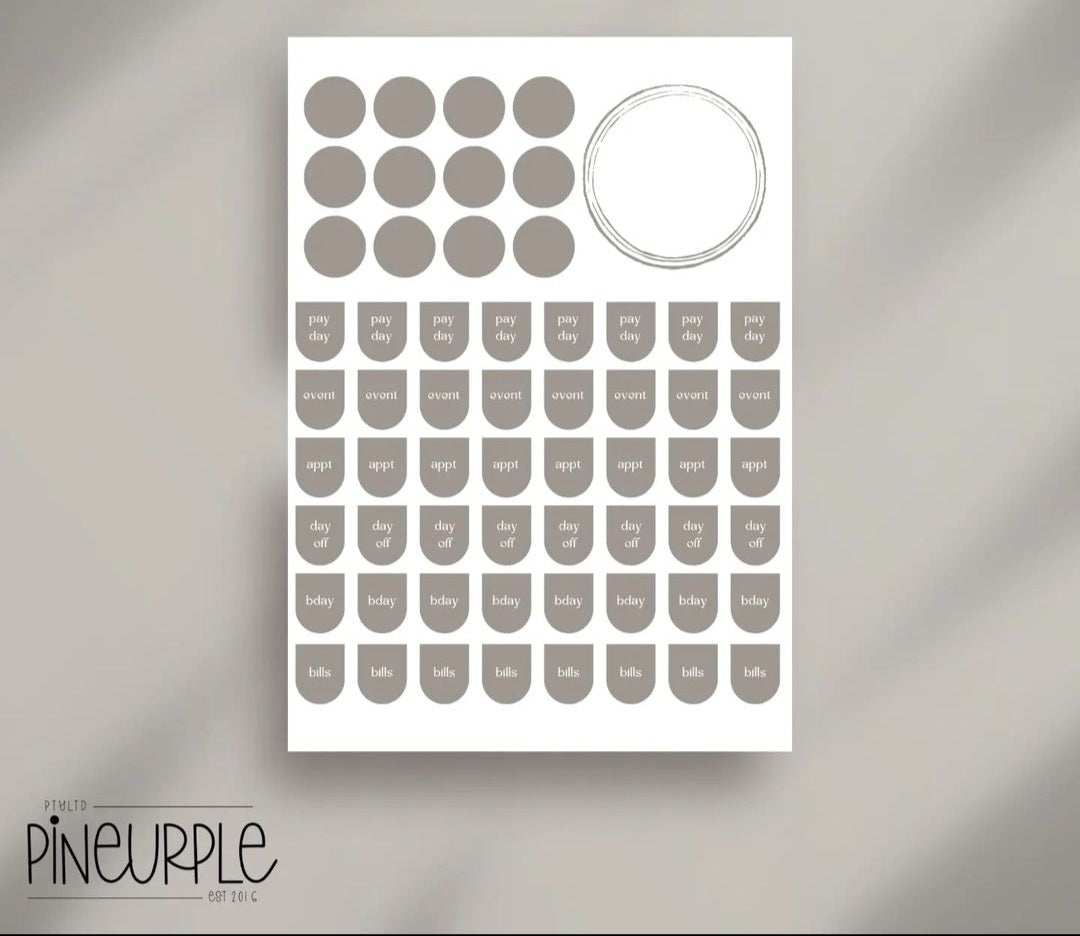 Journal Sticker sheets