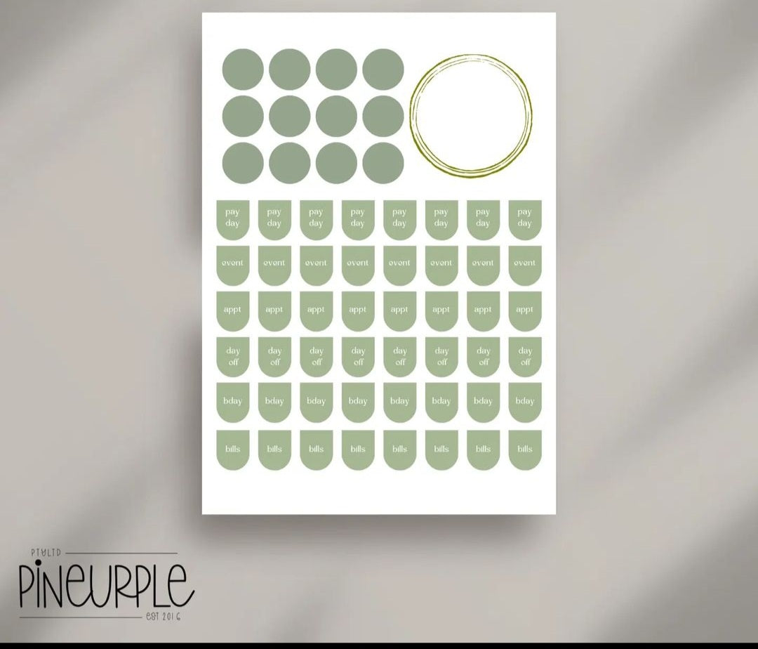 Journal Sticker sheets