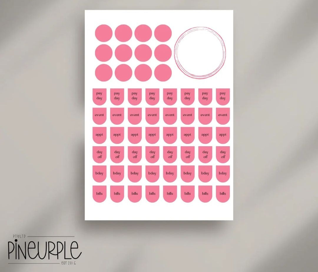 Journal Sticker sheets