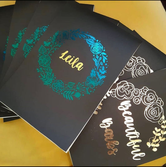 Custom Foiled A5 memopad