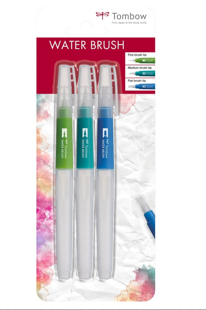 Tombow Water Brush Pen Set of 3