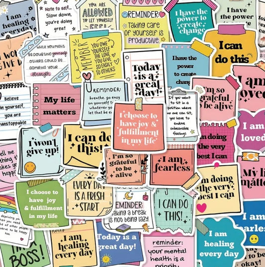 10pc Inspiration Quote Stickers