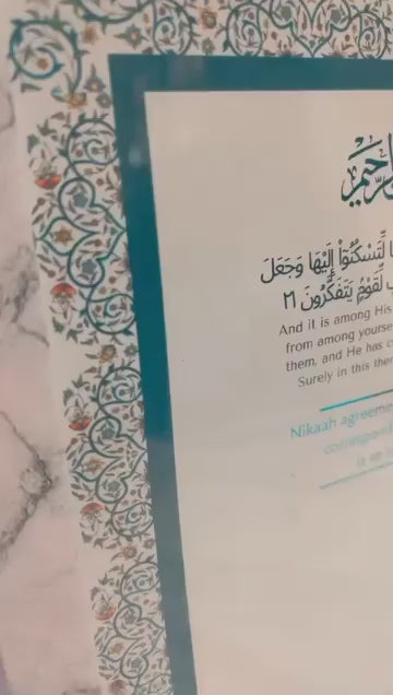 Foiled Nikaah Certificate