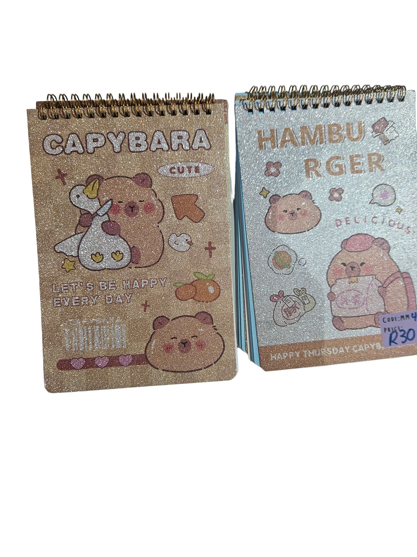 Glitter A5 Capybara Notepad.
