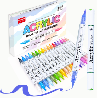 168 Colour (84pc) Double Sided Acrylic Markers
