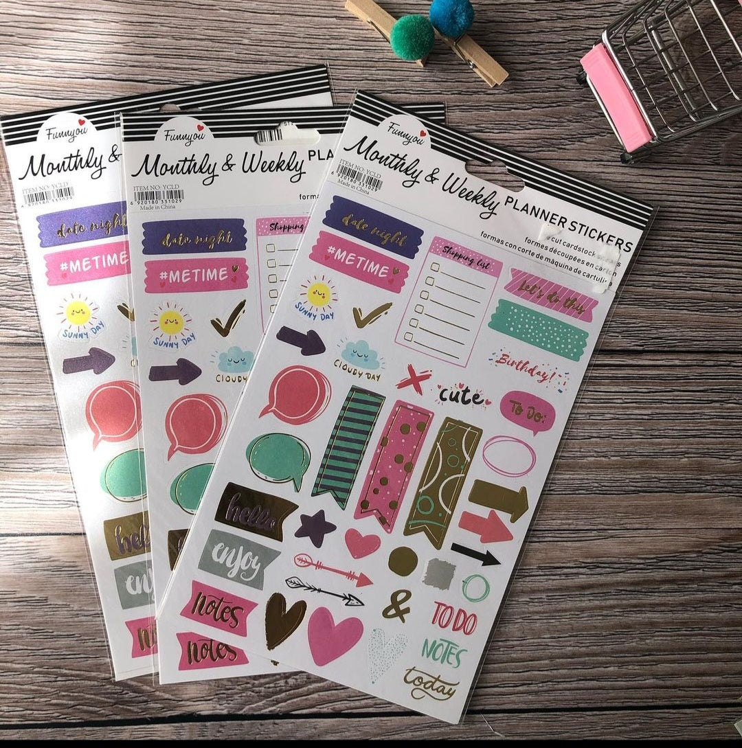 Foiled Planner stickers