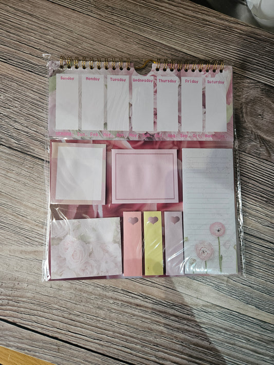 Hanging Weekly planner with sticky notes