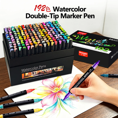 192pc Watercolour Dual Tipped Markers