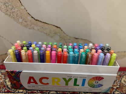 72pc Gel Acrylic Pens