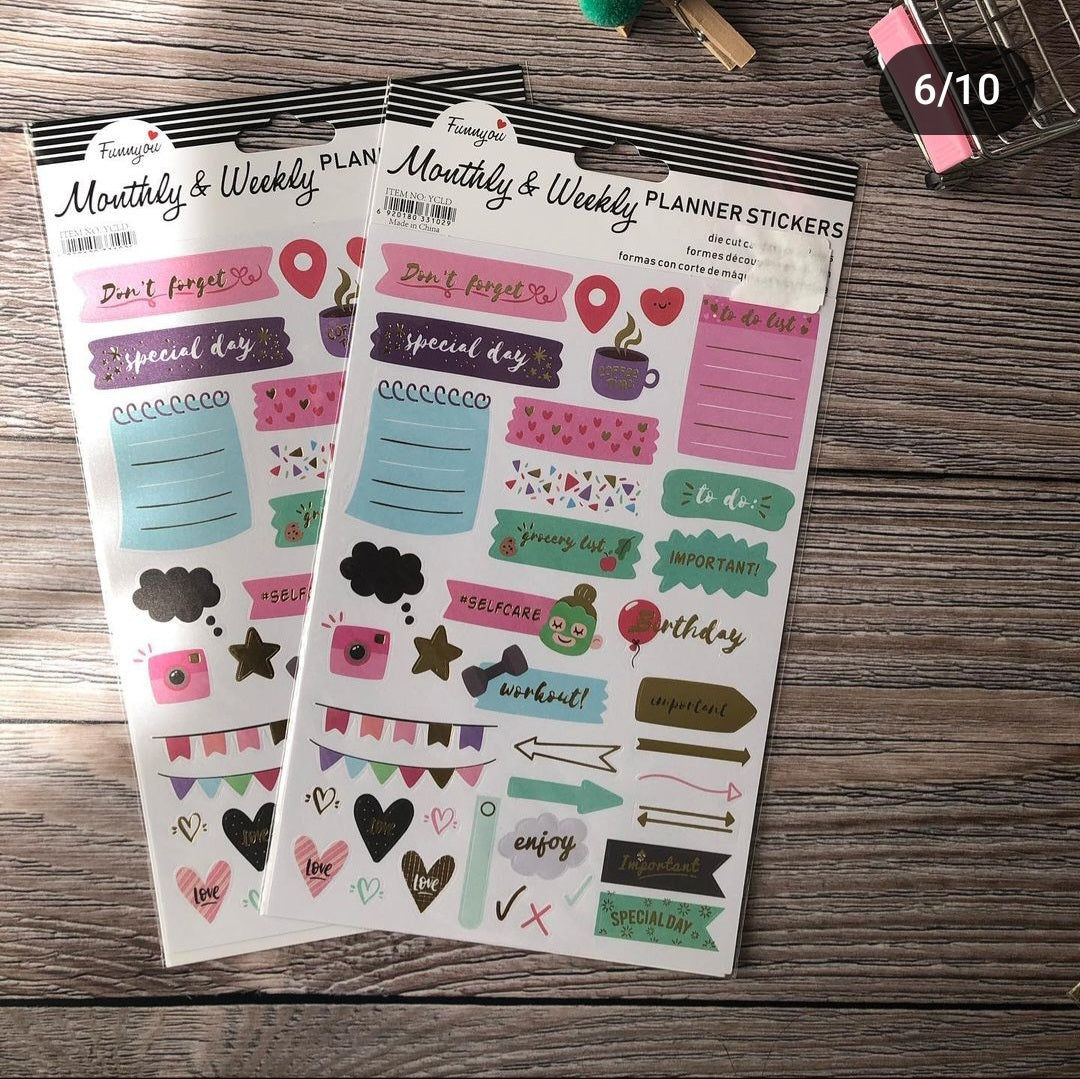 Foiled Planner stickers