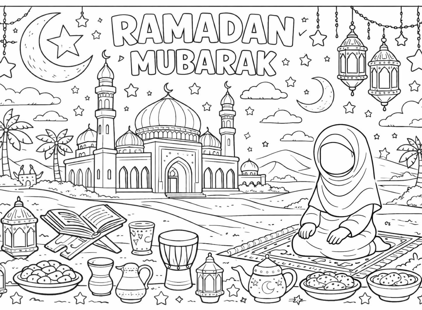 Ramadaan Colouring Sheets